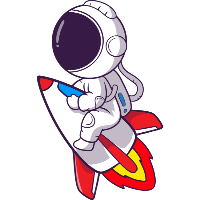 Astronauta en un cohete